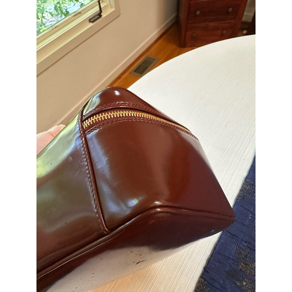 Gucci Brown Patent Leather Vanity Case w/Bamboo Accents - Picture 10 of 13